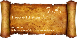 Theobald Agenór névjegykártya